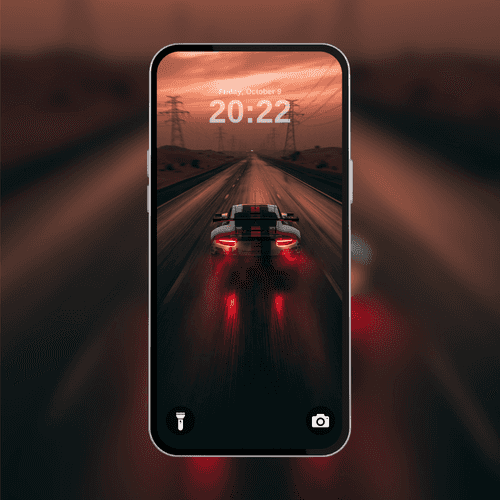 Porsche 911 RSR Highway Sunset Motion