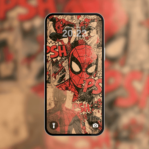 Retro Comic Spider-Man Collage