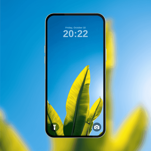 Banana Leaves in Blue Sky