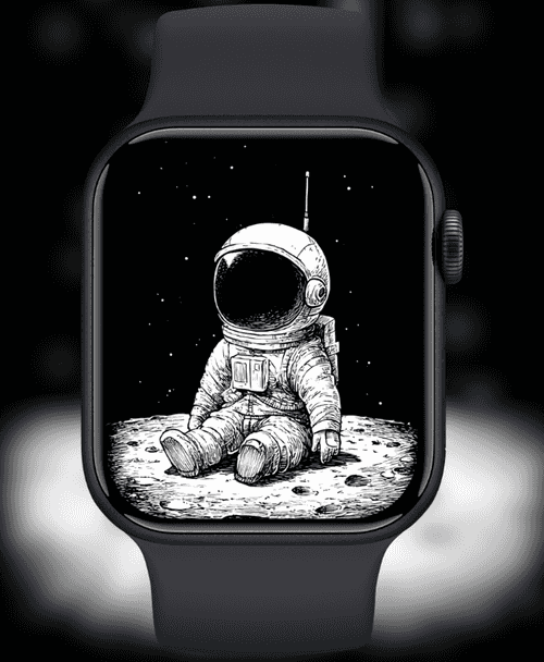 Lonely Astronaut on Lunar Surface