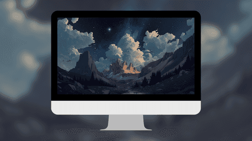 Mystical Mountain Nightscape