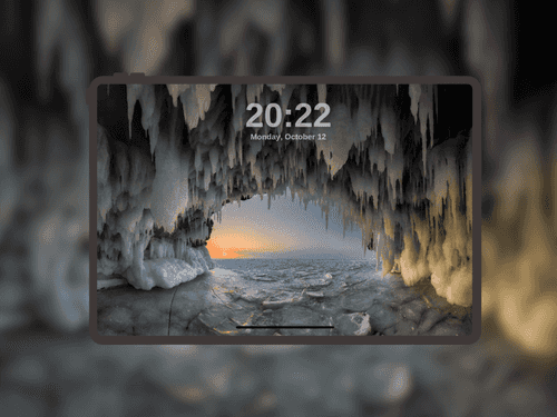 Frozen Ice Cave Sunrise