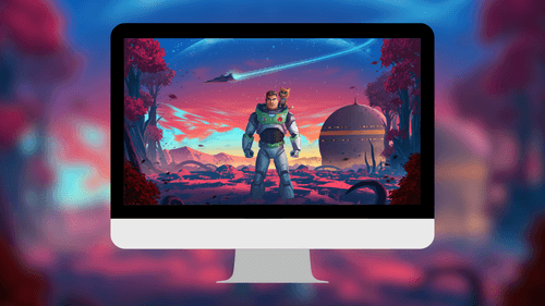 Buzz Lightyear & Sox on Alien World