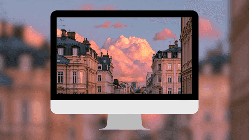Pink Cloud Cityscape