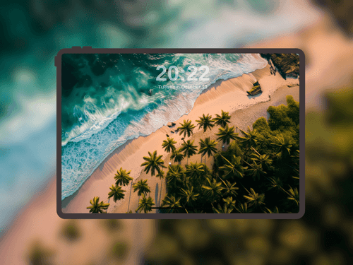 Aerial Tropical Beach Paradise