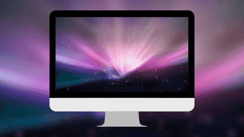 Cosmic Pink and Purple Light Burst