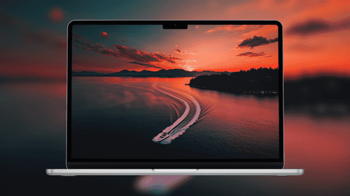 Crimson Sunset Lake
