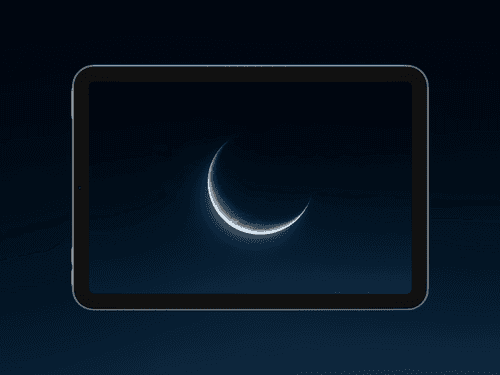 Luminous Crescent Moon