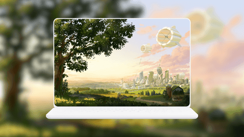 Solarpunk Futuristic Eco City
