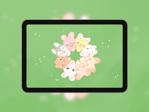 circle of cute animals