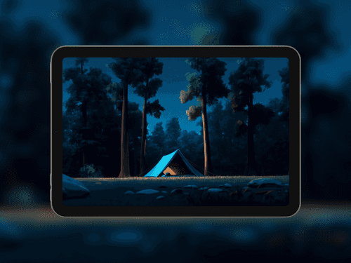 Midnight Forest Camping