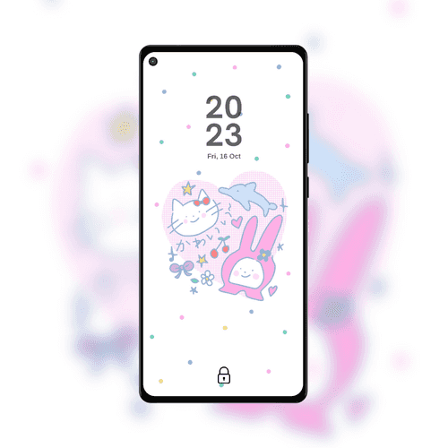 Pastel Kawaii Heart Doodle