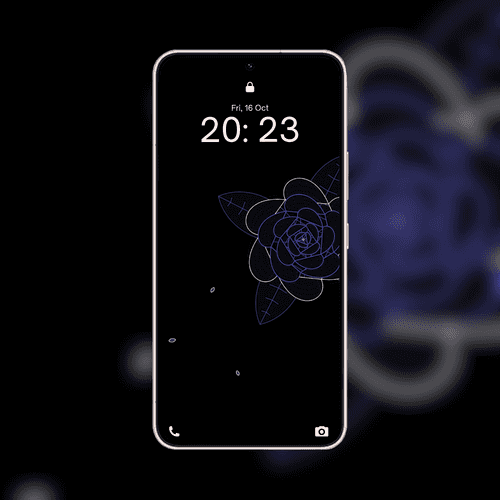Purple Wireframe Flower