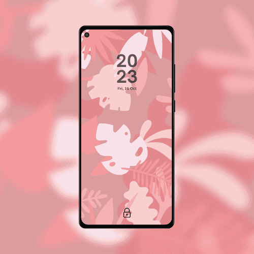 Blush Tropical Leaf Pattern