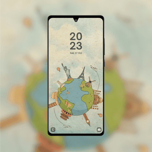Vintage World Wonders Globe