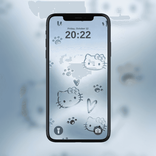 Frosted Glass Hello Kitty