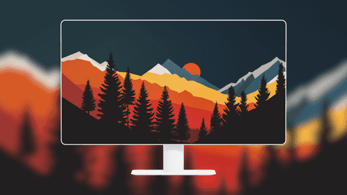 Minimalist Mountainscape