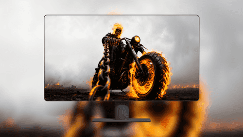 Ghost Rider Flaming Motorcycle