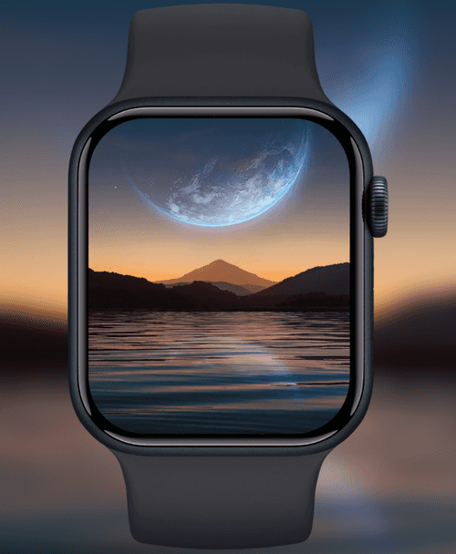 Cosmic Planet Over Mountain