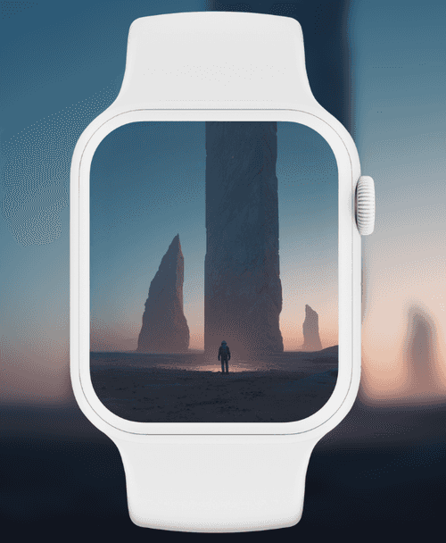 Astronaut Among Monolithic Spires
