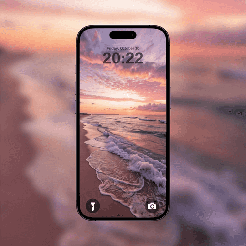 Pastel Beach Sunset