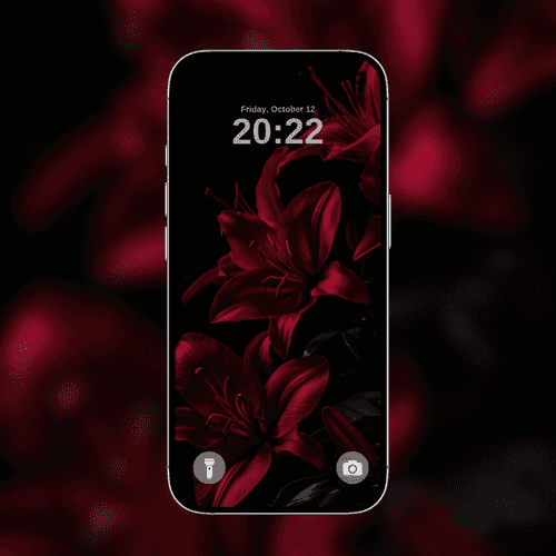 Dark Red Lilies