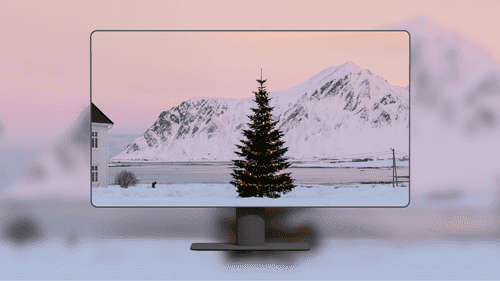 Snowy Mountain Christmas Tree