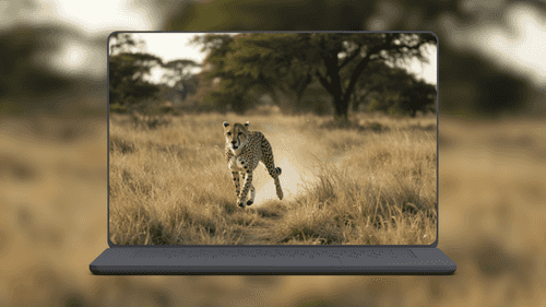 Running Cheetah Savanna Wildlife