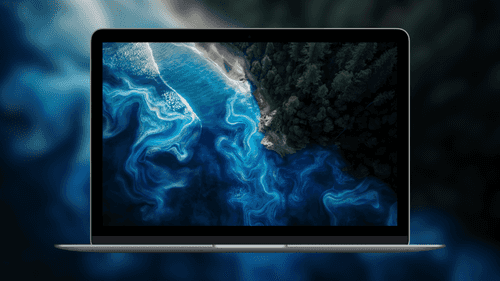 Swirling Ocean Shore