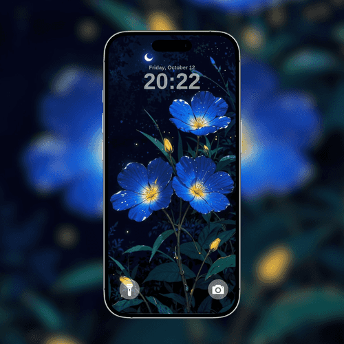 Celestial Blue Flora