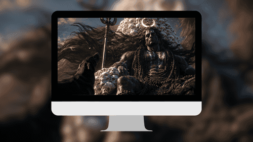 Lord Shiva Dark Skull Throne