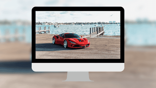 Red Ferrari Sports Car