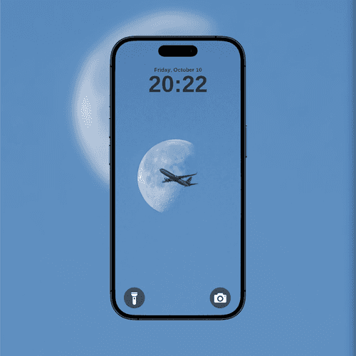Airplane & Moon