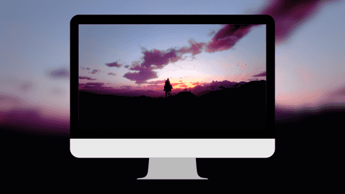 Lone Cowboy Sunset Landscape