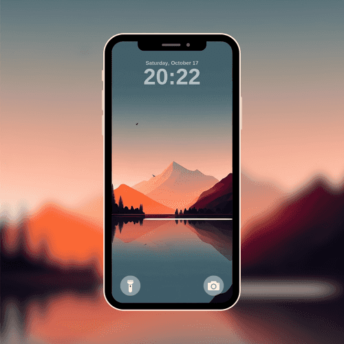 Minimalist Mountain Sunset
