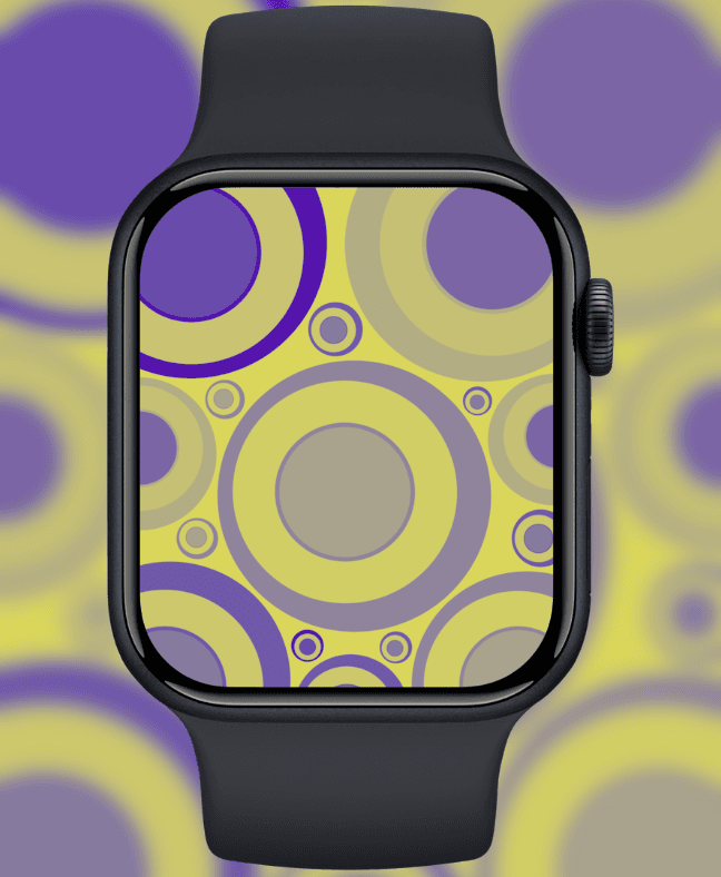 retro-geometric-purple-and-yellow-circles