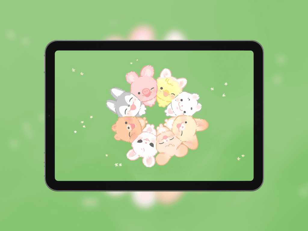 circle-of-cute-animals