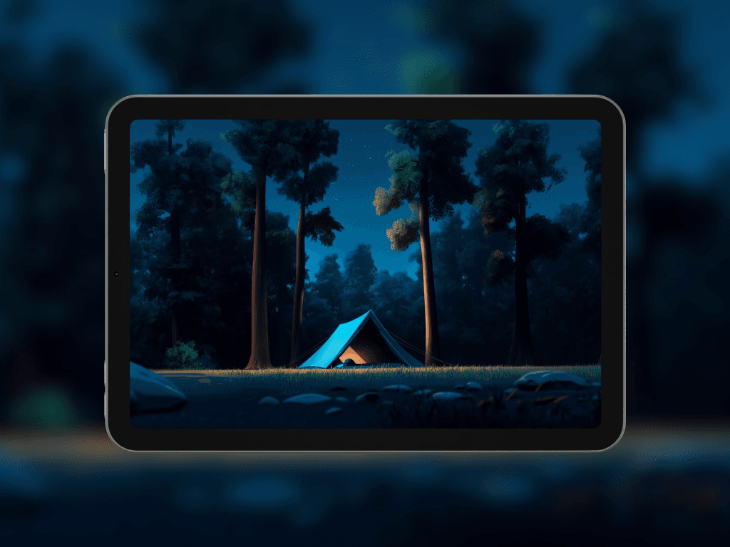 midnight-forest-camping