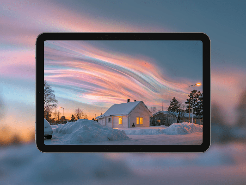 nacreous-clouds-over-snowy-village