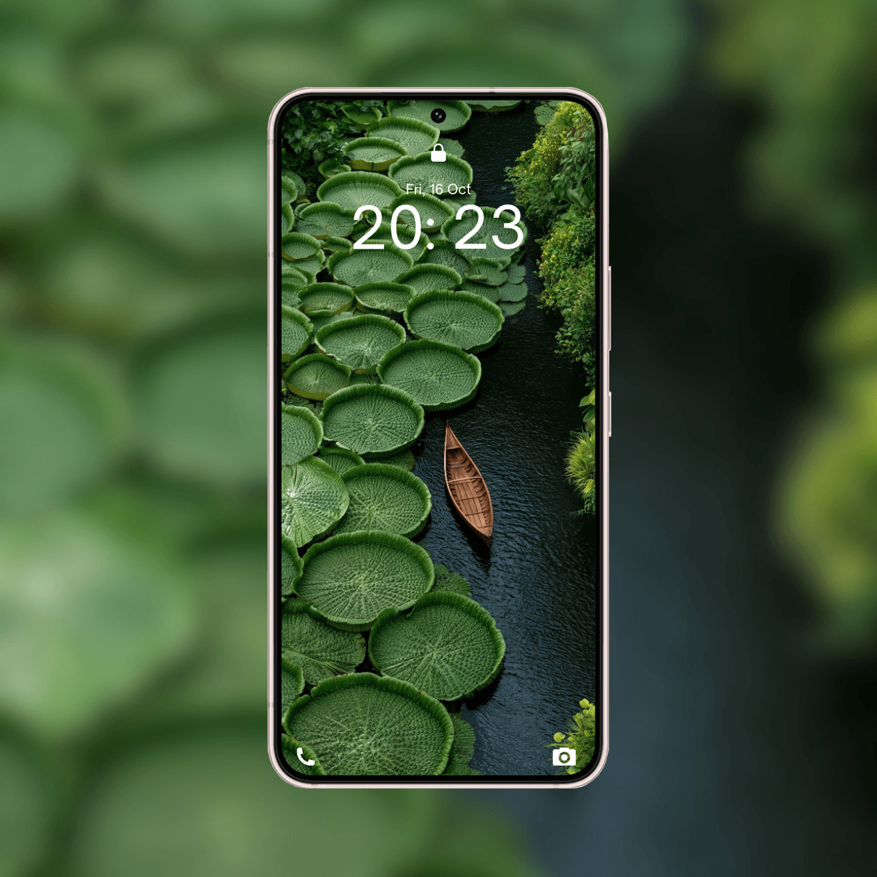 giant-water-lilies-and-wooden-canoe