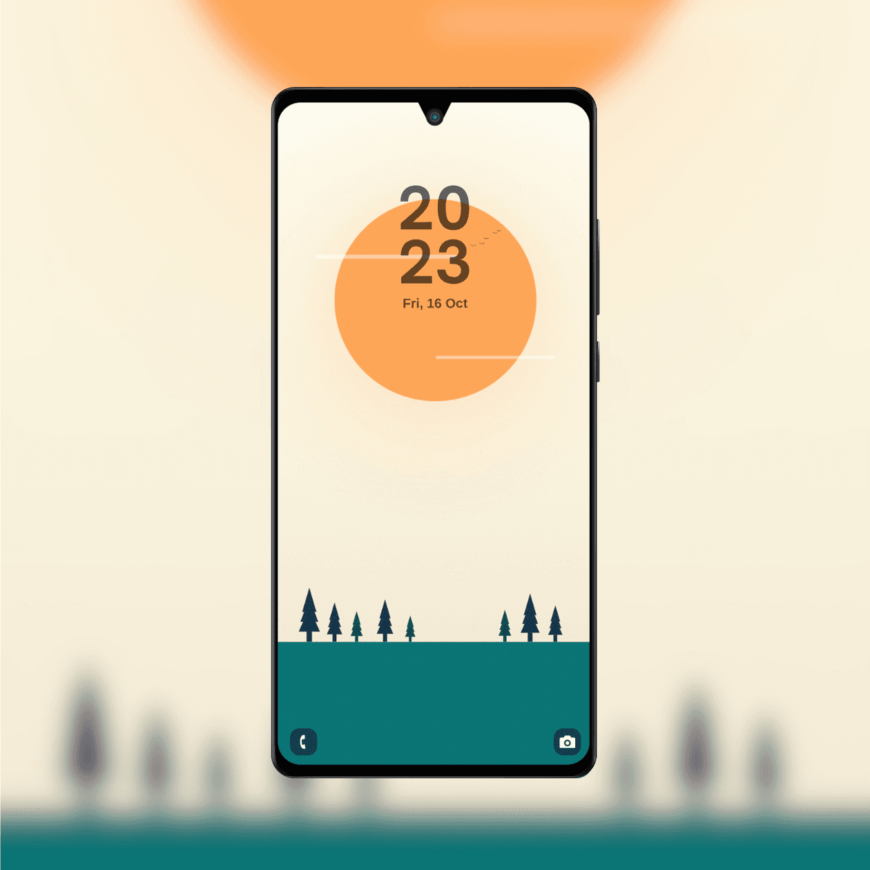 minimalist-sun-and-pine-trees