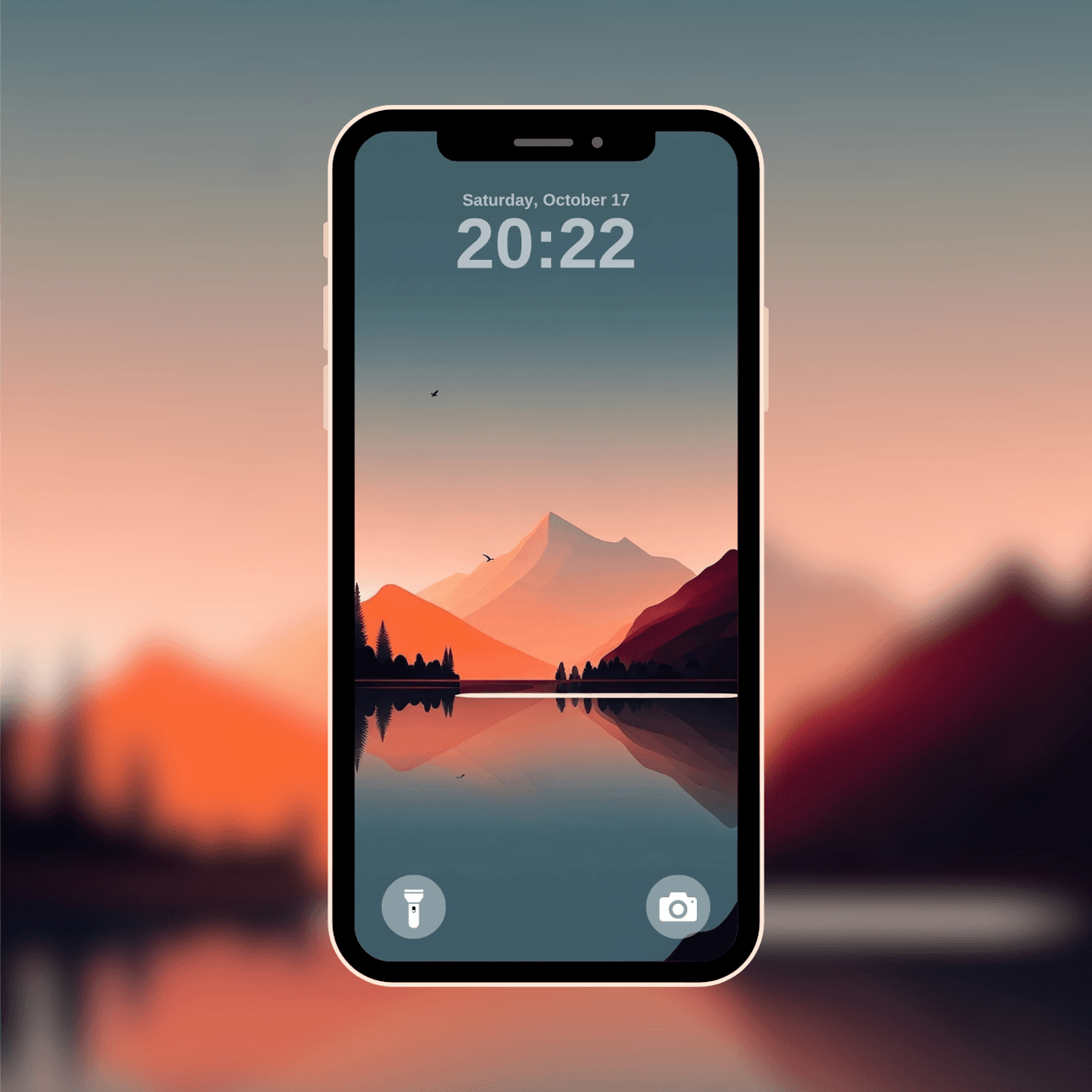 minimalist-mountain-sunset
